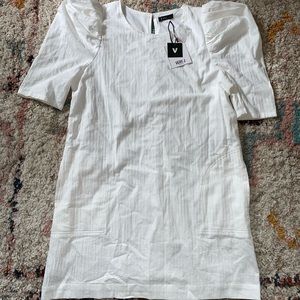 White Dress with Puffy Sleeves